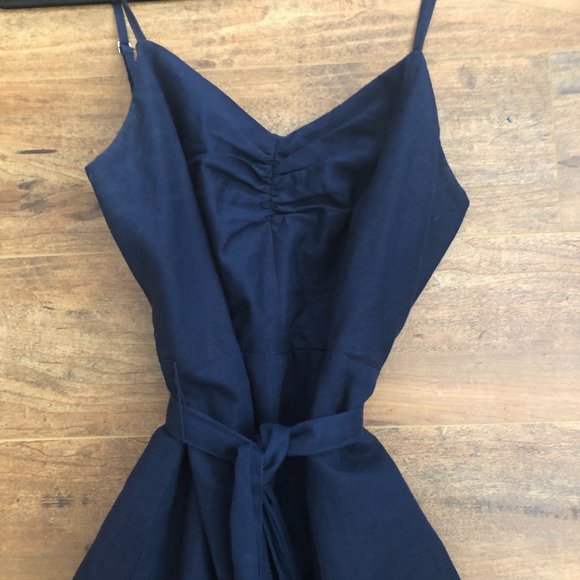 GAP Fit and Flare Cami Belted Linen-Cotton Dress - Picture 8 of 16